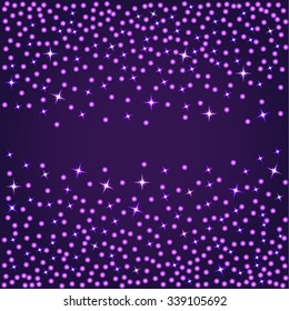 Abstract dotted Ultra violet background with lights and stars