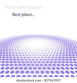 Abstract dotted vector background. Center of space concept.