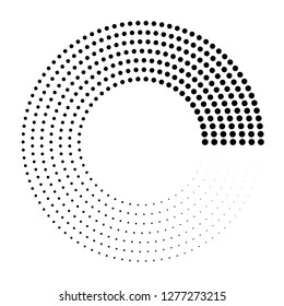 Abstract dotted vector background. Halftone effect. Vector illustration