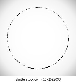 Abstract dotted vector background. Halftone effect. Spiral dotted background or icon