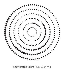 Abstract dotted vector background. Halftone effect. Circles dotted background or icon.