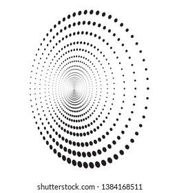 Abstract dotted vector background. Halftone effect. Black dotted background