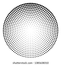 Abstract dotted vector background. Halftone effect. Circles dotted background