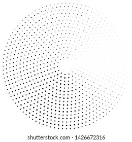 Abstract dotted vector background. Halftone effect. Black dotted background