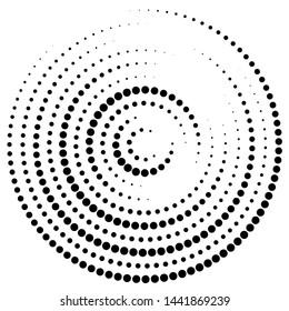 Abstract dotted vector background. Halftone effect. Black dotted background