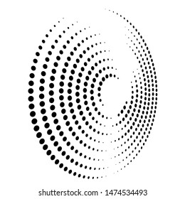 Abstract dotted vector background. Halftone effect. Black dotted background