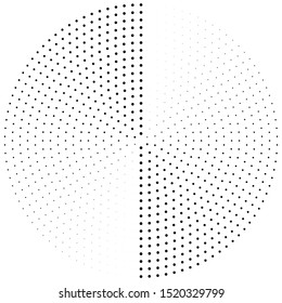 Abstract dotted vector background. Halftone effect. Black dotted on white background