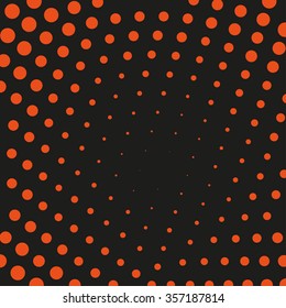 Abstract dotted vector background. Halftone effect