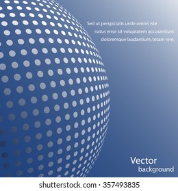 Abstract dotted vector background. Halftone effect