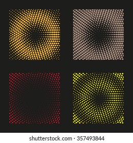 Abstract dotted vector background. Halftone effect