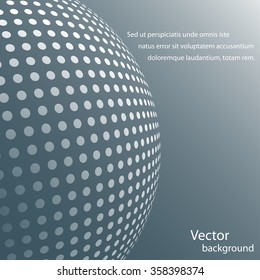 Abstract dotted vector background. Halftone effect