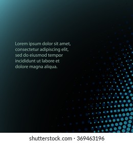 Abstract dotted vector background. Halftone effect