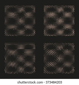 Abstract dotted vector background. Halftone effect