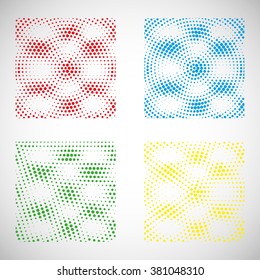 Abstract dotted vector background. Halftone effect