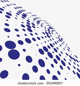 Abstract dotted vector background. Halftone effect