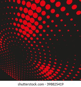 Abstract dotted vector background. Halftone effect