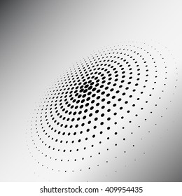 Abstract dotted vector background. Halftone effect