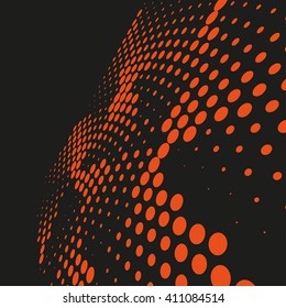 Abstract dotted vector background. Halftone effect