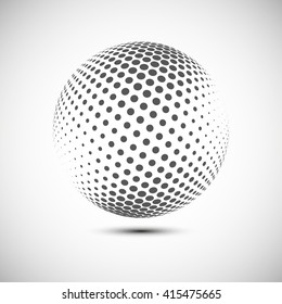Abstract dotted vector background. Halftone effect