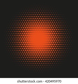 Abstract dotted vector background. Halftone effect