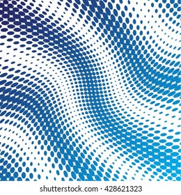 Abstract dotted vector background. Halftone effect
