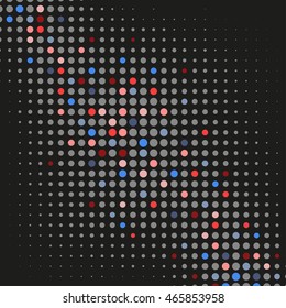 Abstract dotted vector background. Halftone effect