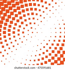 Abstract dotted vector background. Halftone effect. Squares pattern.