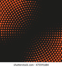 Abstract dotted vector background. Halftone effect. Squares pattern.