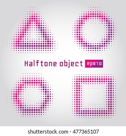 Abstract dotted vector background. Halftone effect. Halftone object