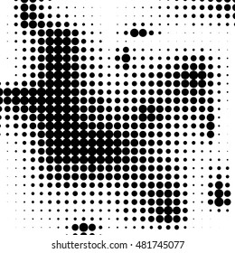 Abstract dotted vector background. Halftone effect