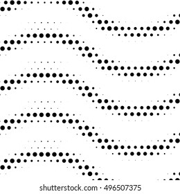 Abstract dotted vector background. Halftone effect. Wave dots vector illustration