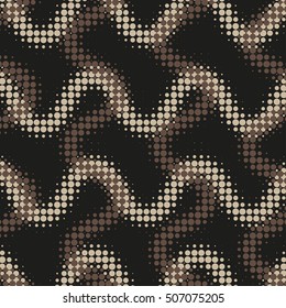 Abstract dotted vector background. Halftone effect. Wave dots vector illustration