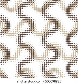 Abstract dotted vector background. Halftone effect. Wave dots vector illustration
