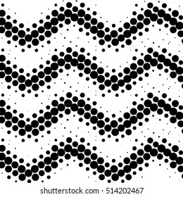 Abstract dotted vector background. Halftone effect. Wave dots vector illustration