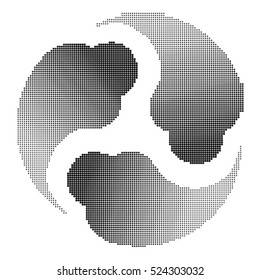 Abstract dotted vector background. Halftone effect