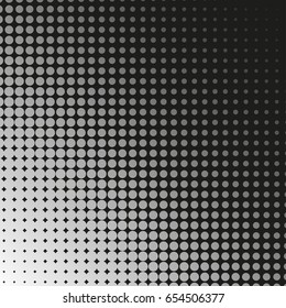 Abstract dotted vector background. Halftone effect gradient dots