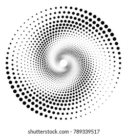 Abstract dotted vector background. Halftone effect. Black dotted background