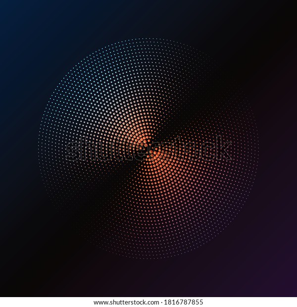Abstract dotted vector background. Halftone effect\
with color dots