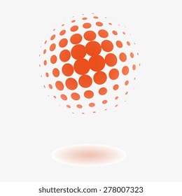 Abstract dotted vector element. May be useful for logo design