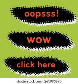 Abstract dotted vector labels