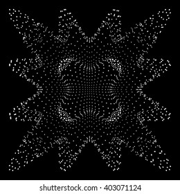 Abstract dotted vector waves 