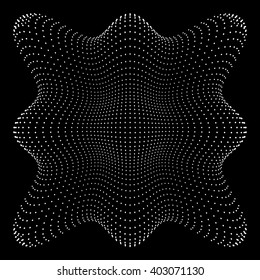 Abstract dotted vector waves 