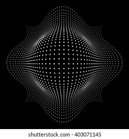 Abstract dotted vector waves 