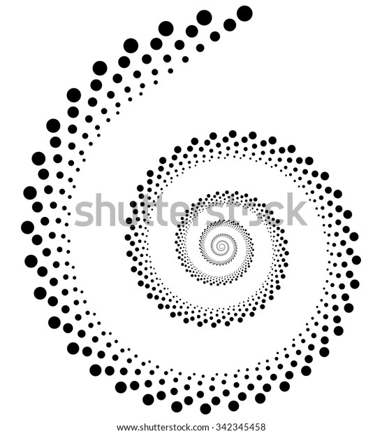 Abstract Dotted Volute Snail Element On Stock Vector (Royalty Free ...