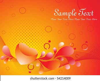 abstract dotted, wave background with creative artwork and heart