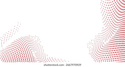 Abstract Dotted Wave Design in Soft Pink and White.
