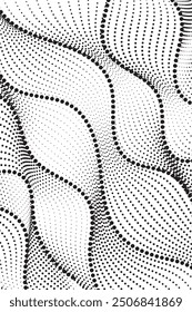Abstraktes gepunktetes Wellenlinien-Hintergrunddesign