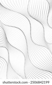 Diseño de fondo de línea de onda punteada Abstractas