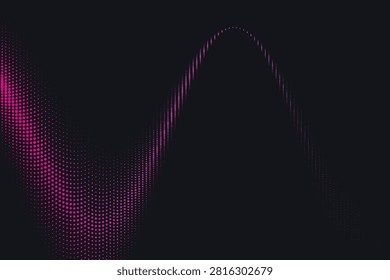 Abstract dotted waveform in magenta and purple gradient