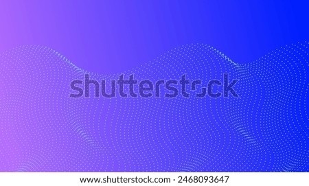 Abstract dotted waving particles in neon colors, technology background design. Futuristic halftone faded texture, grunge pattern made of dots, circles. Abstract wave moving dots flow particles.